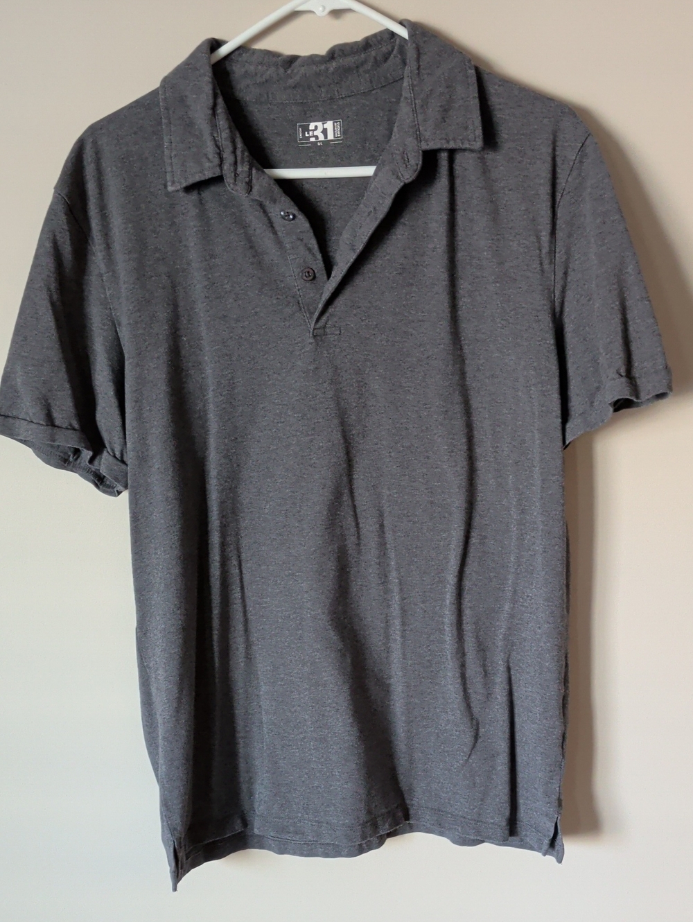 Simons Men's Charcoal Polo Shirt Size L